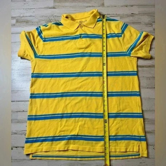 Saddlebred Perfect Polo - Men's Large Yellow Blue Stripes Shirt - Picture 5 of 7